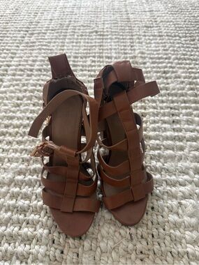 Charlotte Russe Brown Strappy Gladiator Heels